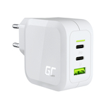 CHARGC08W Green Cell White 65W GaN GC PowerGan mains charger for Laptop, MacBook, Phone, Tablet, Nin