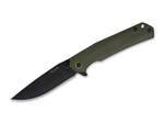 Ruike P801-G Green & Black vreckový nôž 8,6 cm, Black Stonewash, zelená, G10, oceľ