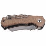 FOX kések FX-540 Italico Natural zsebkés 6 cm, halványbarna, Micarta, csat