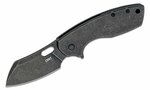 CRKT CR-5315KS Pilar® Large Black vreckový nôž 6,8 cm, Black Stonewash, celooceľový