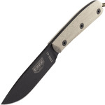 ESEE-4HM-B ESEE Plain Edge With Modified Handle, Brown Leather Sheath