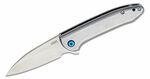 CRKT CR-5385 Delineation™ Silver vreckový nôž 7,5 cm, celooceľový