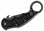 FOX knives FX-597 THE DART vreckový nôž - karambit 6,5 cm, celočierna, G10, hliník