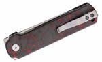 QSP Knife QS144-D Lark kapesní nůž 8 cm, černo-červená, G10, uhlíkové vlákno, spona