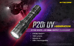 P20i UV Nitecore 1800 Lumen Rechargeable Flashlight with UV Light