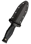 Cold Steel 39LSAC Mini Leatherneck DoubleEdge nůž na krk 9cm, černá, Kraton, pouzdro Secure Ex