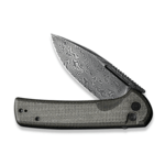 CIVIVI C21006-DS1 Conspirator vreckový nôž 8,8 cm, damašek, tmavozelená, Micarta