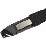 Ganzo Knife G8012V2-GY kültéri kés 11,3 cm, fekete-szürke, ABS, gumi, műanyag tok, kovakő