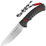PHANTOM-12W Muela 120mmfull tang blade, micarta black and red in between with paracord