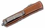 Microtech 121-10DTA Ultratech Distressed Tan automata kés 8,8 cm, Stonewash, barna Tan, alumínium