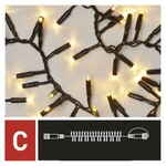 D2BW01 Emos Lighting Profi LED spojovacia reťaz čierna – ježko, 3 m, vonkaj. aj vnútorná, teplá biel