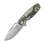 Kubey KU322K Tityus Camo zsebkés 8,6 cm, terepszínű, G10, csat