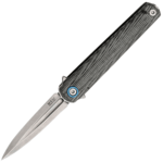 MKM MK FL02L-BC FLAME LIGHT Dagger vreckový nôž 7,2 cm, Stonewash, čierna, Micarta