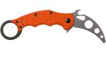 FOX knives FX-599 TK tréningový vreckový nôž - karambit 6,5 cm, oranžová, G10