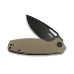 Kubey KU322D Tityus Tan vreckový nôž 8,6 cm, Dark Stonewash, hnedá Tan, G10, spona