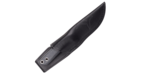 FOX Knives FX-143 MB Perser vnější nůž 9 cm, černá, jutová micarta, kožené pouzdro