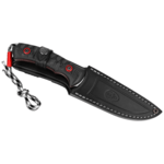 PHANTOM-12W Muela 120mmfull tang blade, micarta black and red in between with paracord