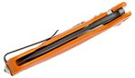 SR22A OB LionSteel SR FLIPPER ORANGE Aluminum knife, RotoBlock, Chemical Black blade Sleipner