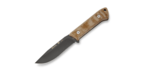 Buck BU-0104BRS1 Compadre kempinkový nůž 11,4 cm, černá, hnědá, Micarta, kožené pouzdro