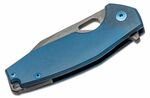 FX-527 TI FOX knives /VOX YARU FOLDING KNIFE - ACID STONEWASHED CPM-S90V BLADE - BLUE ANODIZED TITA