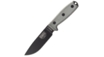 ESEE-4P-KO Model 4 nůž na přežití 11,6 cm, černá, šedá, Micarta, bez pouzdra