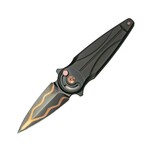 FX-551 TiCOP FOX kniva /ANARCNIDE SATURN FOLDING KNIFE CARBON COPPER DAMASCUS BLADE,TITANIUM PVD HA