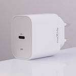 Maxlife MXTC-06-20C PD QC töltő 1x USB-C fehér, USB-C - USB-C 20W kábellel (OEM0101311)