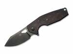 FOX knives  FX-527 CF YARU vreckový nôž 7 cm, Stonewash, uhlíkové vlákno, titán 