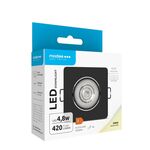 Modee LED štvorcové svietidlo 4,8W 420lm D80xH32mm, neutrálna biela, čierna (ML-DL4000K4,8WSR-BN)