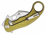 LE1 A GS LionSteel Folding nůž STONE WASHED MagnaCut blade, GREEN aluminum handle