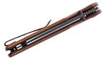 S21007-6 Sencut Sachse Guibourtia fa nyél fekete kőmosott 9Cr18MoV pengegomb