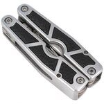 44172 Herbertz Multi-Tool Allrounder multifunkční nástroj, nerez, černá, plast, pouzdro, 11 bitů