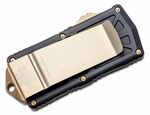 Microtech 157-13 Exocet Bronze automatický nůž 5 cm, bronzová, černá, hliník, spona na peníze