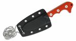 QSP Knife QS125-G Neckmuk Red nůž na krk 7,3 cm, červená, G10, pouzdro Kydex