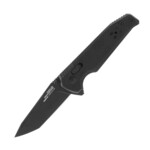 SOG-12-57-01-57 SOG VISION XR Black Straight taktický vreckový nôž 8,5 cm, celočierna, G10