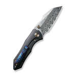 We Knife WE22005-DS1 High-Fin zsebkés 7,6 cm, Damaszkusz, fekete, titán 