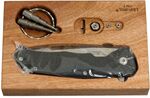 TRE FC  LionSteel Folding knife M390 blade, Carbon Fiber handle, IKBS wood KIT box