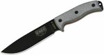 ESEE-6P Plain Edge všestranný nůž 16,5cm, černá, šedá, Micarta, pouzdro