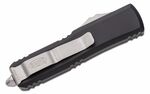 Microtech 232-5TQ UTX-85 Satin Serration automata kés 7,6 cm, fekete, alumínium