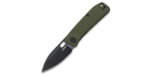 Kubey KU2104B Hyde vreckový nôž 7,5 cm, čierna, zelená, G10, spona