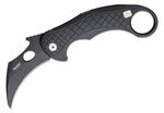 LE1 A BB LionSteel Folding nůž Chemical Black MagnaCut blade, BLACK aluminum handle