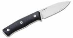 LionSteel B35 GBK kültéri kés 9 cm, fekete, G10, bőr hüvely