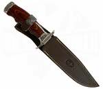 SARRIO-19R Muela 195mm blade, golden zamak guard and cap and rosewood pakkawood handle