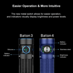 Baton 4 Premium Edition(Regal blue) OLIGHT 650mAh 3.6V IMR16340_x000D_
Rechargeable Lithium Battery