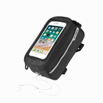 Maxlife OEM100508 vodeodolná taška na bicykel s držiakom na telefón čierna
