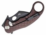 LE1 A EB LionSteel Folding nůž Chemical Black MagnaCut blade, EARTH BROWN aluminum handle