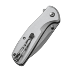 S22043B-2 Sencut ArcBlast Silver Aluminum Handle Satin Finished 9Cr18MoV Blade Button
