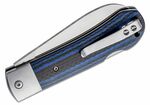 QSP Knife QS128-D Worker CF Blue G10 kapesní nůž 8,8 cm, modrá, G10, uhlíkové vlákno