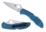 Spyderco C11FPBL Delica 4 Flat Ground Blue vreckový nôž 9,5 cm, modrá, FRN