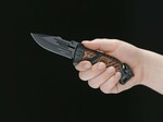 Böker Plus 01KAL14 AK-14 taktický nůž 9,3 cm, černá, hliník, dřevo, pouzdro nylon